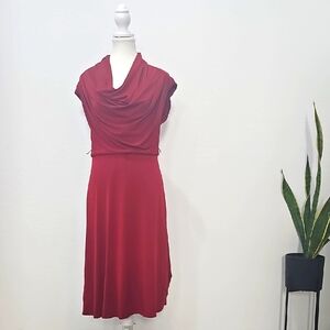 Elegant Red Dress - Missing Belt